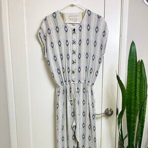 Ace & Jig Geometric Shape Jumpsuit with Gathered Tie Waist Size Medium